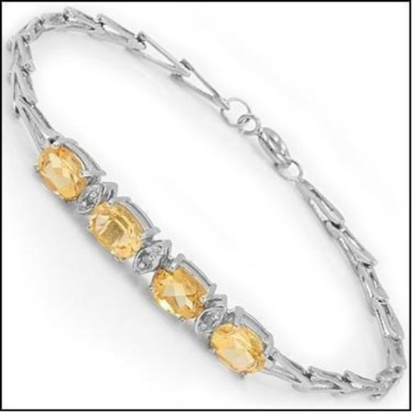 3.80ctw Genuine Citrine & Diamond 7